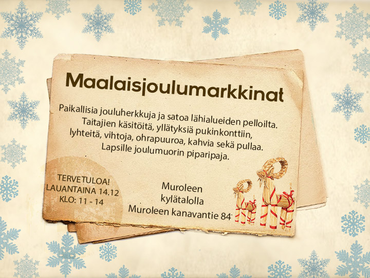 Joulumarkkinat vieraat 2019